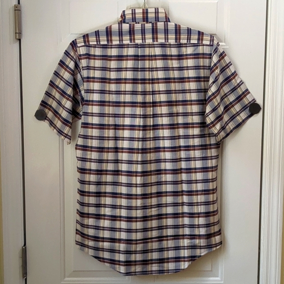 L.L. Bean men's vintage small plaid short sleeve shirt - Picture 6 of 9